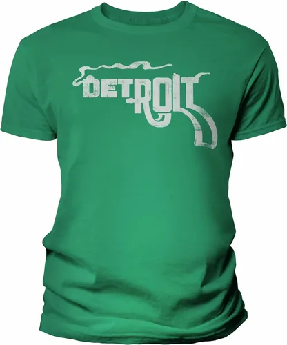 Vista 9 de Detroit Smoking Gun - Camisa para hombre y mujer, estilo vintage, suave Negro