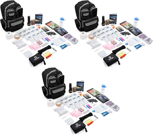 Vista 13 de Solo Series Complete - Kit de supervivencia de 72 horas para 1 persona con alimentos, agua, guía de emergencia, mochila negra y equipo esencial