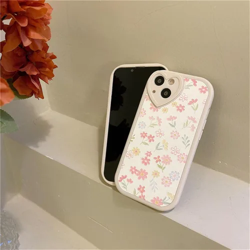 Vista 4 de Ownest Funda compatible con iPhone 13 Pro Max con bonito patrón floral de flores para mujeres y niñas, funda de silicona suave con protección