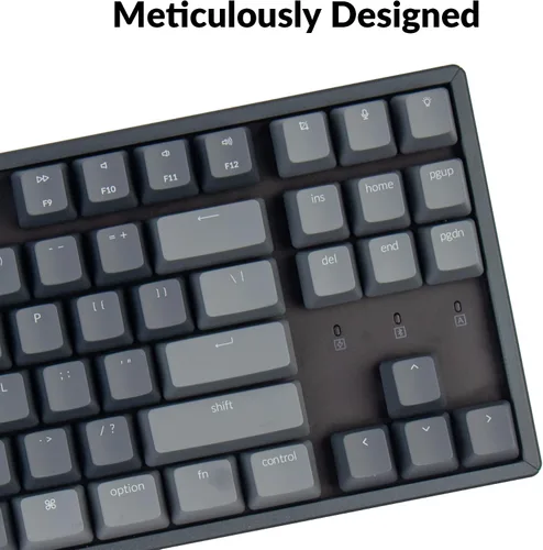 Vista 5 de Keychron Teclado mecánico inalámbrico Bluetooth K8 Tenkeyless Layout RGB intercambiable en caliente con interruptor rojo óptico Gateron, multitarea