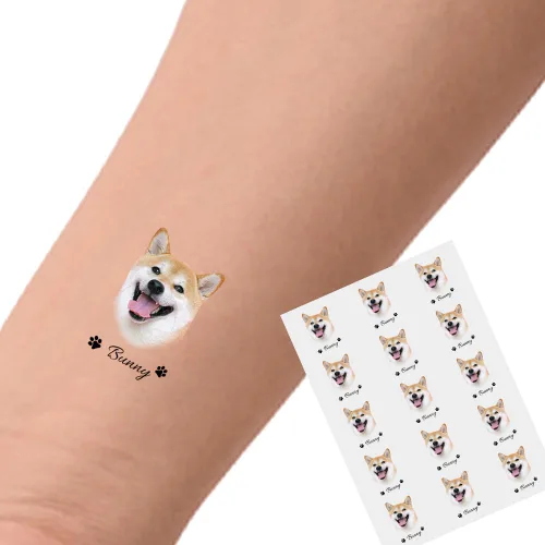 Vista 23 de YESCUSTOM Tatuajes temporales personalizados con foto, tatuaje facial personalizado con logotipo para adultos, parejas, mujeres, hombres, tatuajes