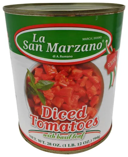 Vista 5 de La San Marzano - Tomates triturados picados en cubitos italianos de 28 onzas (paquete de 6) Estilo italiano, empaquetado en la región de San