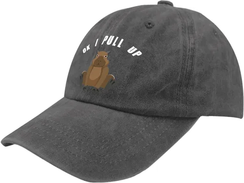 Vista 2 de devor Baseball Cap Ok I Pull Up Dad Hat for Men Funny Denim Hat Adjustable