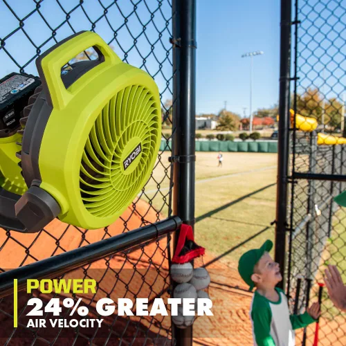 Vista 7 de ONEAND - Ventilador híbrido inalámbrico de 18 V Serie Whisper de 7-1/2 pulgadas PCL811B - La batería y el cargador se venden por separado
