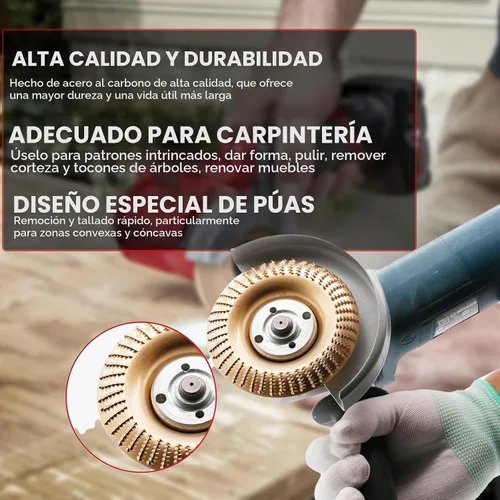 Vista 3 de Juego de discos de molienda de madera para amoladora angular, 10