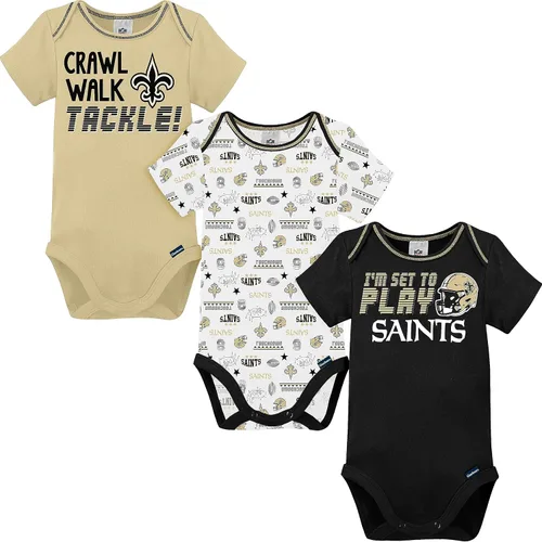 Vista 7 de Gerber - Mameluco unisex de manga corta para bebé, equipo de la NFL, paquete de 3