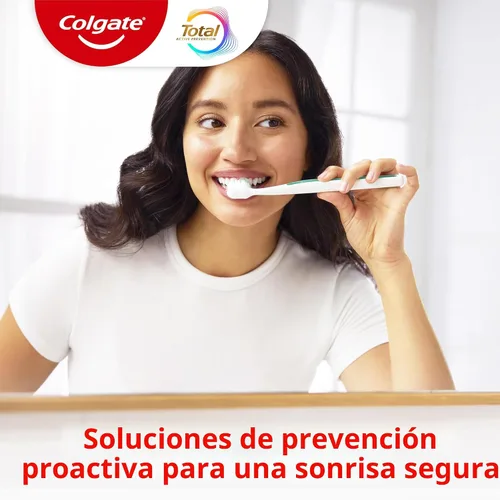 Vista 4 de Colgate Total Active Prevention - Pasta de dientes en gel blanqueador con flúor, a granel con fórmula clínicamente probada que combate las bacterias
