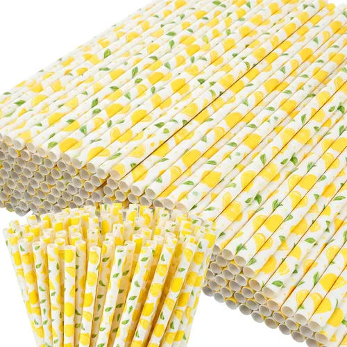 Vista 8 de Domensi 50 pajitas de plástico desechables para beber, reutilizables, bandera a rayas, suministros para fiestas de verano para decoración