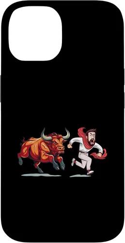 Vista 4 de Funda para iPhone 15 Pro Saint Fermin Bulls Running