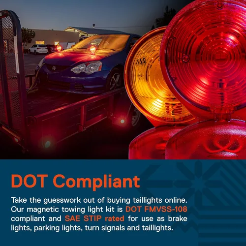 Vista 4 de True MODS Kit de Luces LED Magnéticas Traseras de 20' para Remolque Rojo/Ámbar [DOT FMVSS-108] [SAE STIP] [IP67 Sumergible Resistente al Agua]