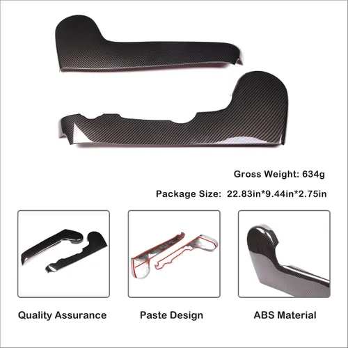Vista 7 de Aunginsy Cubierta del panel de ajuste del asiento lateral del automóvil, bisel compatible con Toyota FJ Cruiser 2007-2021, cubierta de pista