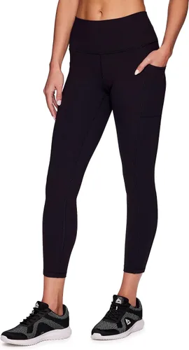Vista 4 de RBX Active Leggings de yoga para mujer, ultra suaves, sólidos, con bolsillos