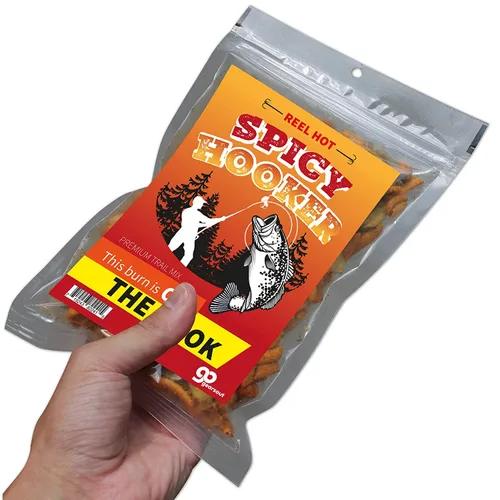 Vista 2 de Spicy Hooker Trail Mix – Divertidos regalos de aperitivos para pescadores – Divertido regalo de pesca para adultos y hombres, ideas de regalo