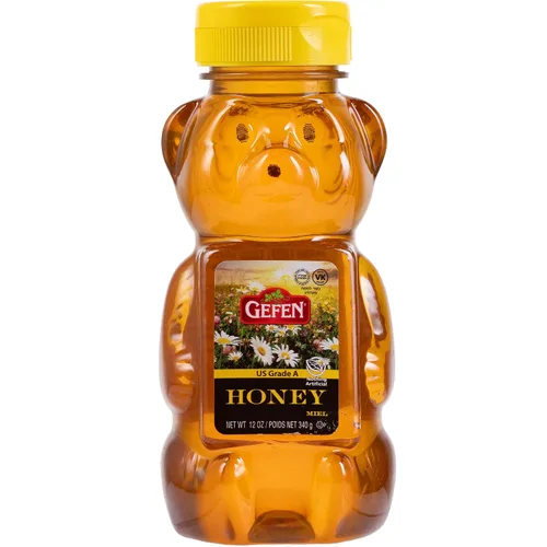 Vista 3 de Gefen Honey Bear, 100% miel de trébol pura, 12 onzas