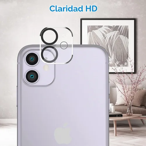 Vista 3 de JETech Protector de pantalla para iPhone 11 de 6.1 pulgadas con protector de lente de cámara, película de vidrio templado, paquete de 2