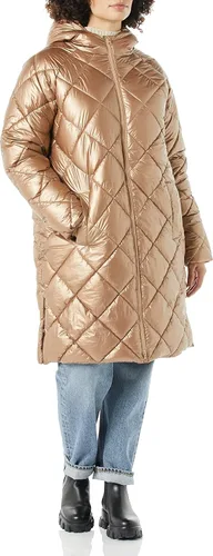 Vista 3 de Tienda Essentials Abrigo acolchado de diamante pesado hasta la rodilla para mujer