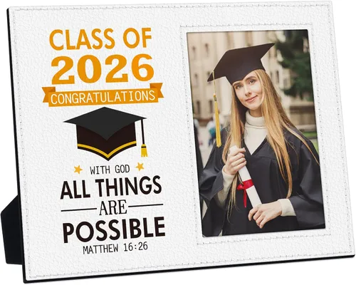 Vista 9 de FLYAB Marco de fotos de graduación Clase de 2025 - Regalos de graduación 2025 para hombres y mujeres, exhibición especial para una preciada foto