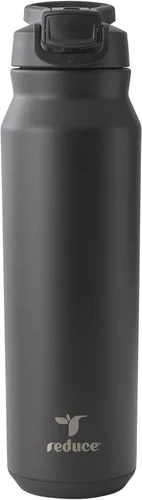 Vista 22 de REDUCE Hydrate Pro - Botella de agua aislada de acero inoxidable de 24 onzas, tapa abatible a prueba de fugas, apta para lavavajillas, sin BPA, Negro