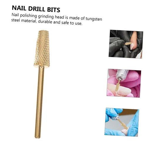 Vista 6 de Beavorty 2pcs Nail Art Drill Machine Nail Drill Multi-Purpose Grinding Head Glass Plastic Metal