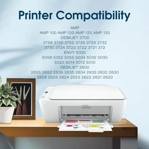 Vista 2 de Cartuchos de tinta 65XL Paquete combinado negro/color compatible para HP Ink 65 hp65 65xl para HP DeskJet 3700 3720 3721 2220 2652 2655 Envy 5055