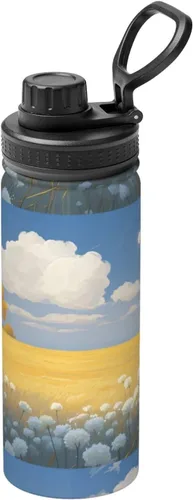 Vista 16 de Hervidor de agua aislado de acero inoxidable con estampado divertido, ideal para deportes y viajes