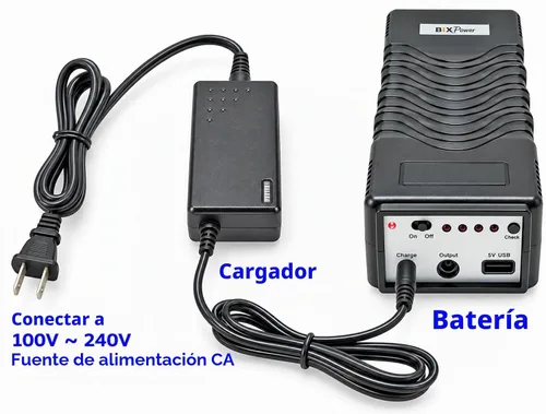 Vista 8 de Batería recargable de alta capacidad de 12 V y 5 V (150 Wh, o 40500 mAh) con función Mini UPS de 12 V - BiXPower iP150-12V