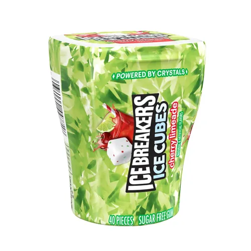 Vista 3 de ICE BREAKERS Ice Cubes - Botella de goma de mascar sin azúcar, 3.24 oz (40 piezas)