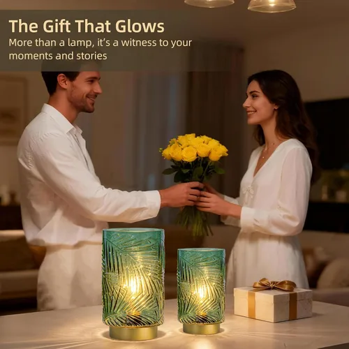 Vista 9 de Lámpara de mesa con pilas, lámparas inalámbricas para decoración del hogar, luz nocturna a pilas con bombilla LED con temporizador, luces