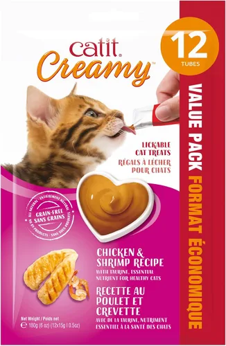 Vista 10 de Catit Creamy - Paquetes personalizados de golosinas para gato que puede lamer