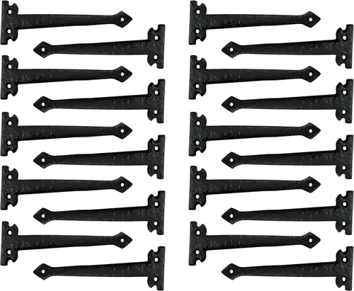 Vista 10 de Adonai Hardware Agee - Correa de aluminio resistente de 7 pulgadas con bisagra frontal falsa o falsa o falsa (paquete de 4, latón antiguo)