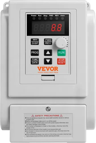 Vista 9 de VEVOR VFD 3HP, 2.2KW, 10A, Entrada 1 Fase 220V-240V a Salida 3 Fases 220V-240V Unidad de Frecuencia Variable, VFD 0-400Hz para Control de Velocidad