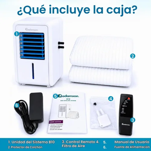Vista 9 de Sistema de enfriamiento de cama B10, almohadilla de colchón de algodón para Blanco