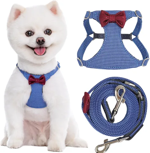 Vista 8 de Arnés sin tirones XS para perro con correa multifunción para perro, chaleco arnés suave y ajustable para mascota sin ahogo a prueba de escape