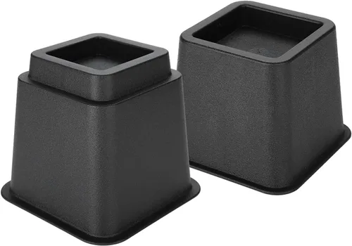 Vista 6 de Juego de elevadores de muebles ajustables, elevador de cama con elevadores de 4 x 5 y 4 x 3 pulgadas, pies elevadores para sofá silla