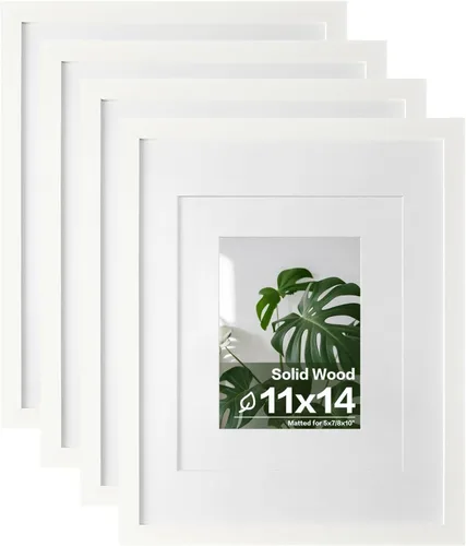 Vista 13 de Egofine - Marcos de fotos de 4 x 6 pulgadas (4 unidades) cubiertos por plexiglás, para fotos de 3 x 4.5 pulgadas / 3.5 x 5 pulgadas con paspartú