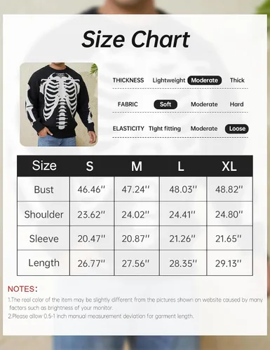 Vista 7 de Yimoon Suéteres de gran tamaño para hombre, con gráficos, casuales, de punto trenzado, lindo suéter unisex con cuello redondo retro para parejas