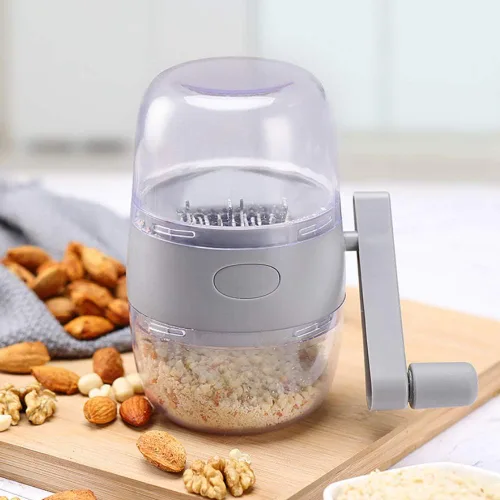 Vista 9 de Yuhoo Molinillo manual de nueces, molinillo de frutas secas y nueces con manivela, herramienta de trituradora manual de alimentos portátil