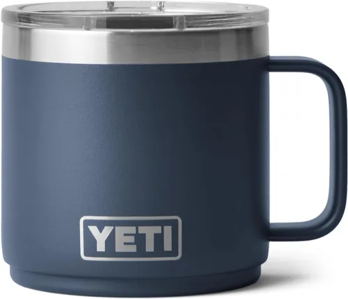 Vista 19 de YETI Rambler - Taza apilable de 14 onzas, aislada al vacío, de acero inoxidable con tapa MagSlider Stackable Violeta ultramar