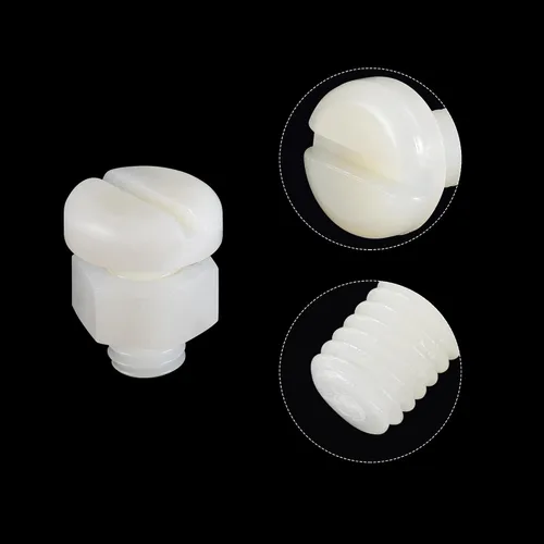 Vista 4 de uxcell Surtido de 20 pares de tuercas de tornillo de nailon, tornillos de cabeza ranurada M8x16mm y tuercas hexagonales M8 para maquinaria