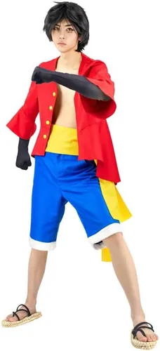 Vista 5 de DAZCOS Luffy - Guantes de cosplay de 3 marcha mangas de brazo dominantes accesorios de disfraz de Halloween