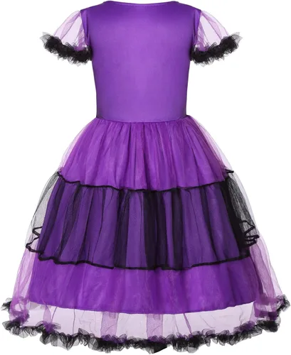 Vista 5 de Disfraz de vampiro de murciélago para niñas, disfraces de Halloween con alas de murciélago, disfraz de cosplay