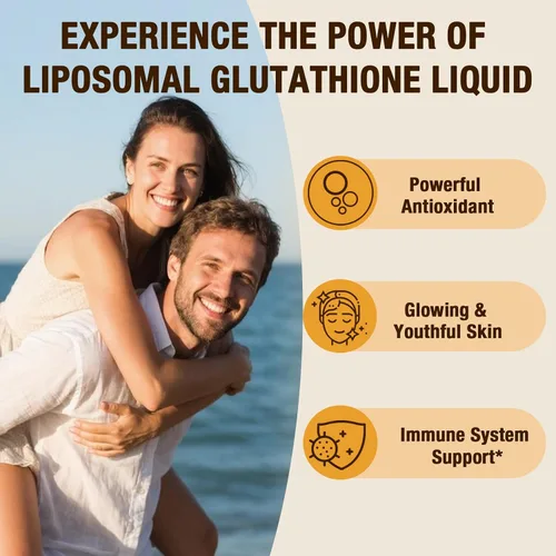 Vista 5 de Jagielolia Líquido de glutatión liposomal de 2000 MG, fabricado en los Estados Unidos, suplemento de glutatión reducido, absorción mejorada, sin