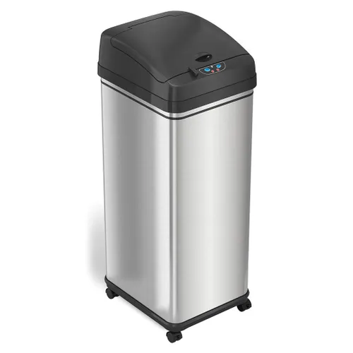 Vista 4 de iTouchless - Cubo de basura para cocina de 13 galones, con sensor, con ruedas