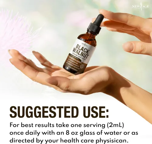 Vista 6 de NEW AGE Gotas líquidas de nuez negra, extracto de nuez negra, limpia, vegano, sin OMG, sin gluten y sin alcohol, 2 onzas