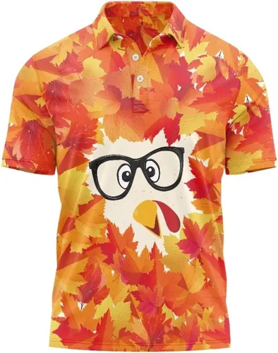 Vista 12 de HUGS IDEA Camiseta casual retro para hombre, diseño de calavera de manga corta Nota musical de hoja de otoño