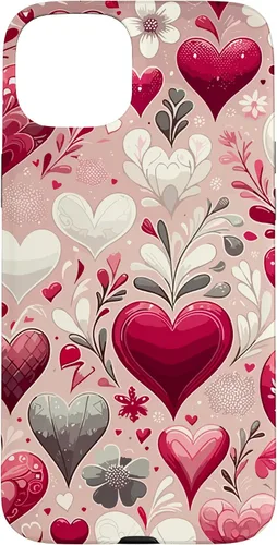 Vista 8 de Funda romántica para iPhone 11 Pro Max con corazones encantadores para el día de San Valentín
