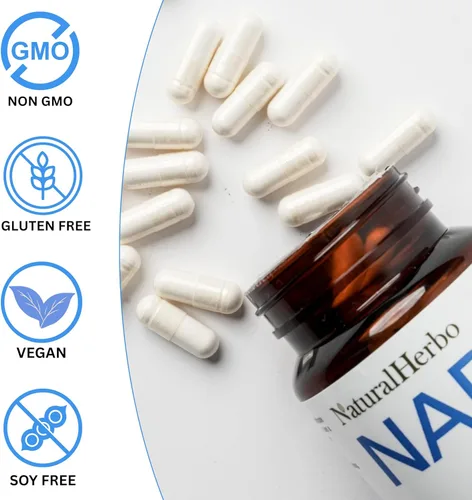 Vista 7 de NAD+ Cápsulas 950mg 60 cápsulas vegetales Energía celular y apoyo saludable al envejecimiento aumenta el metabolismo, la inmunidad y la función