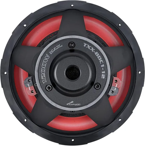 Vista 4 de Audiopipe Subwoofer de cono compuesto de una sola pila de 12 pulgadas (TXX-BDC1-12), rendimiento superior, 1200 W de potencia máxima, bobina de voz