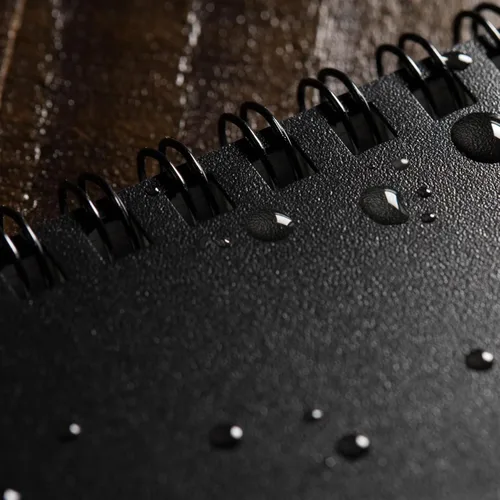 Vista 6 de Cuaderno con espiral lateral Rite in the rain all-weather, 8 1/2" x 11", patrón universal (N.° 373-MX), Negro