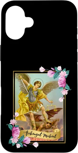 Vista 23 de Funda protectora para iPhone 17, diseño de ángel de la iglesia católica de San Miguel Arcángel